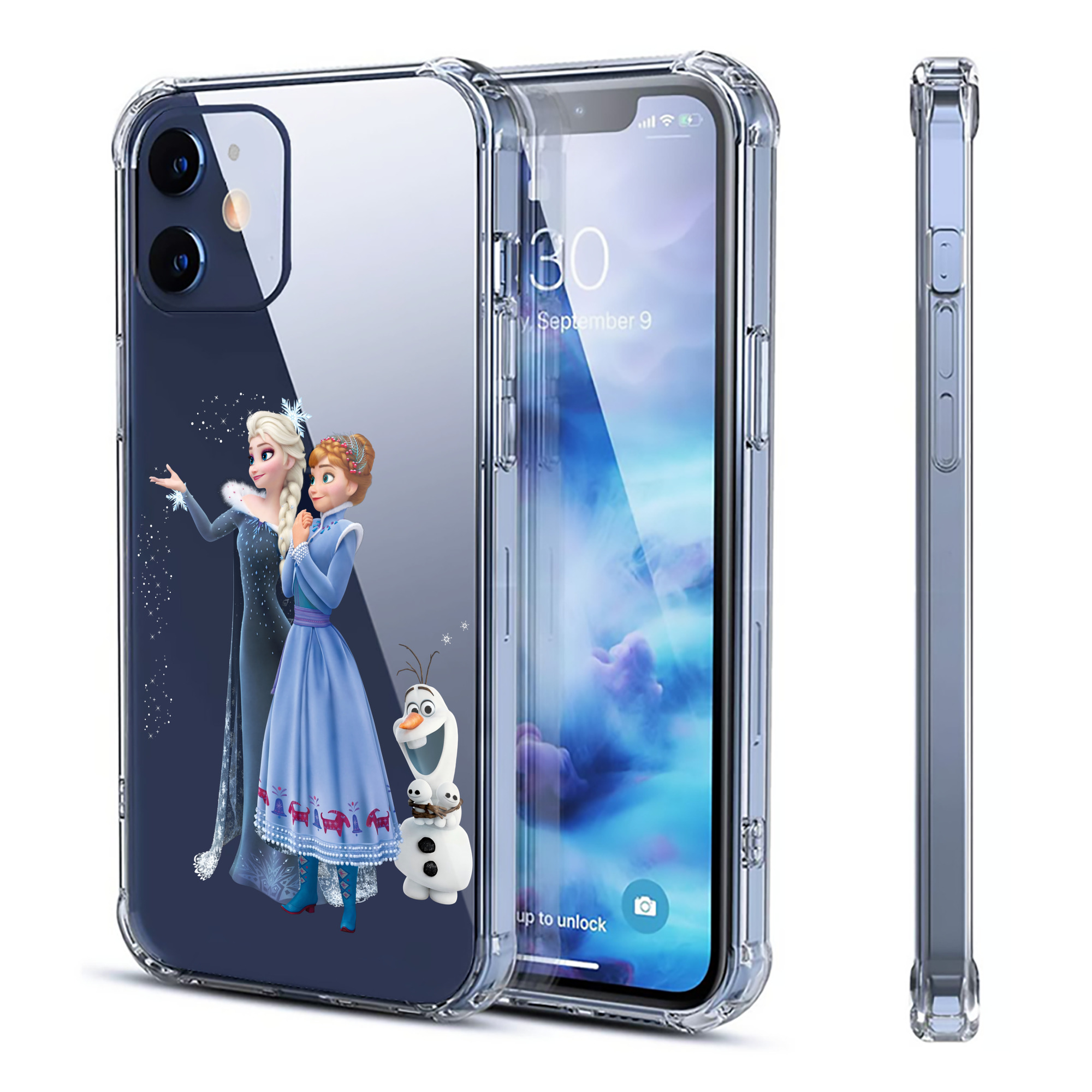 （画像用） アナと雪の女王 アンナ エルサ Frozen Anna Elsa 【iPhone 12シリーズ対応】透明スマホケース（クリアソフトケース）